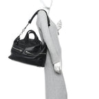 Calfskin Large Zip Nightingale  Black