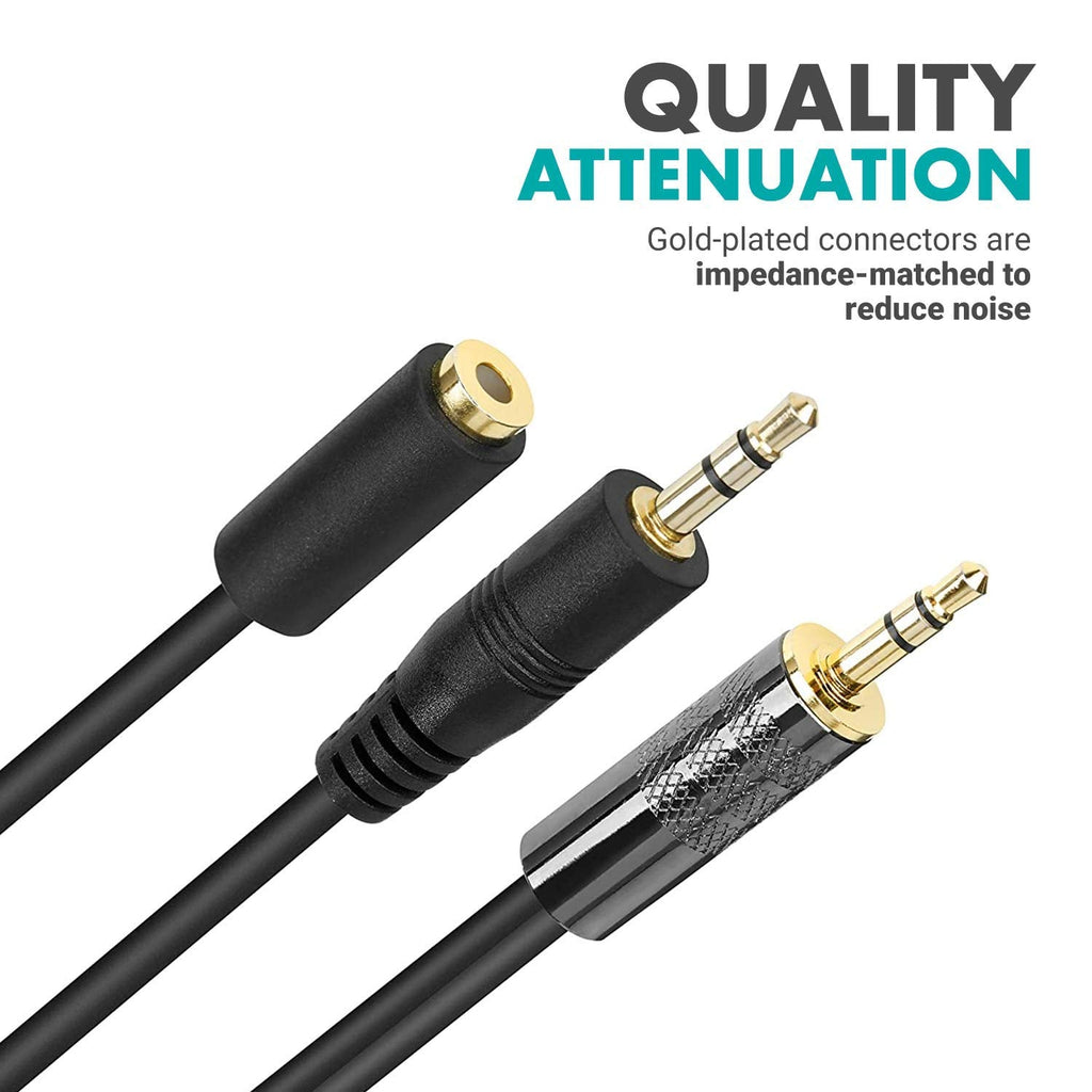 Movo MV-RC300 Line to Microphone Attenuator Cable for DSLRs