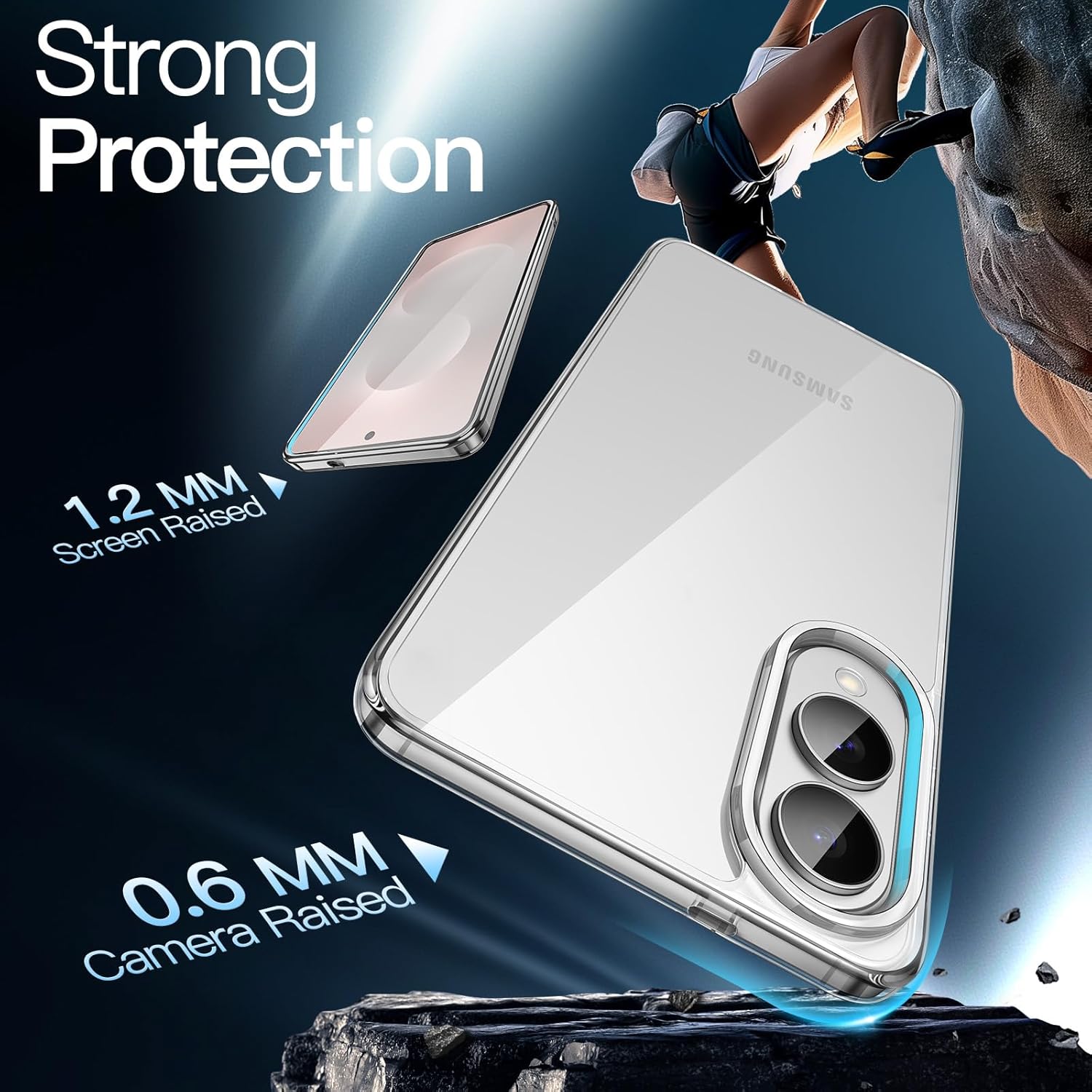 Entronix Case Compatible with Galaxy S25 Edge - [Hard Back] Clear Cover