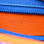 Jersey GG Monogram All Over Sporty Flap Backpack Blue Multicolor