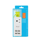Reiko 4.1 Amp 4 Usb Home Wall Charging Station In Green