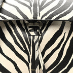 Saffiano Zebra Print Mini Lady Bag Black White