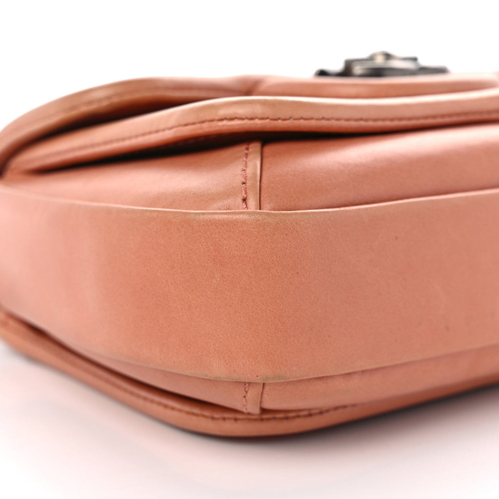 Calfskin Quilted Small Prestige Top Handle Flap Pink