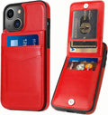 Entronix Case Compatible with iPhone 15 - [6 Slot Card Holder] Slim Leather Wallet