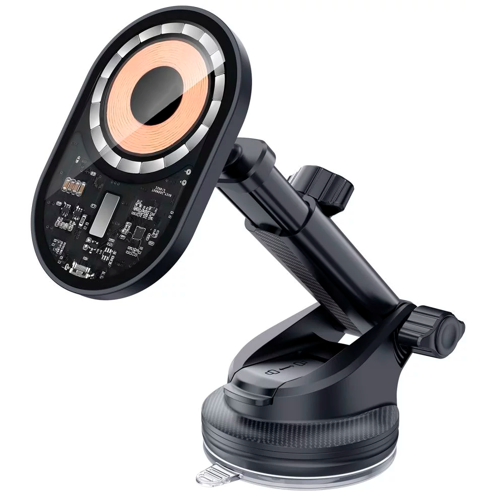 Entronix [Magnetic] Car Mount – Wireless Charging Holder, AC Vent or Suction Cup Style
