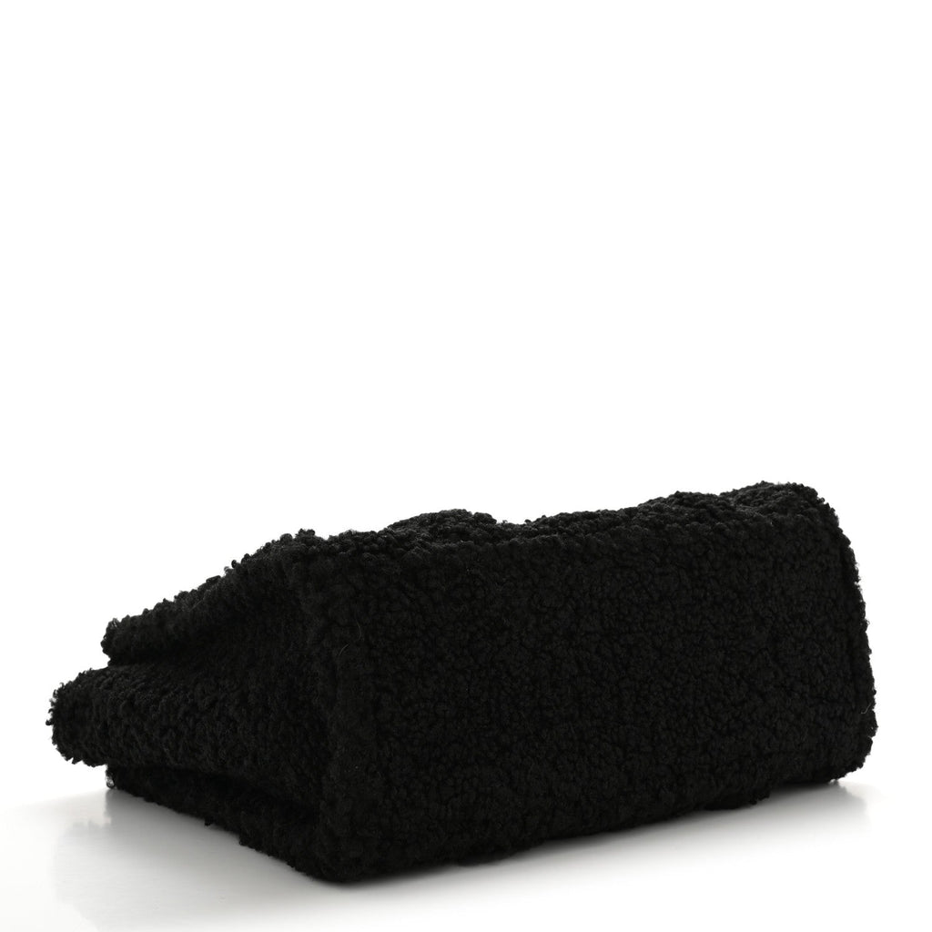 Polyester Cotton Medium The Teddy Traveler Tote Bag Black