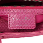 Snakeskin Medium Lady Dior Pink