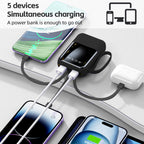 Entronix [3-in-1] Power Bank - 6000 mAh Built-in Cables USB-C/iPhone/Android