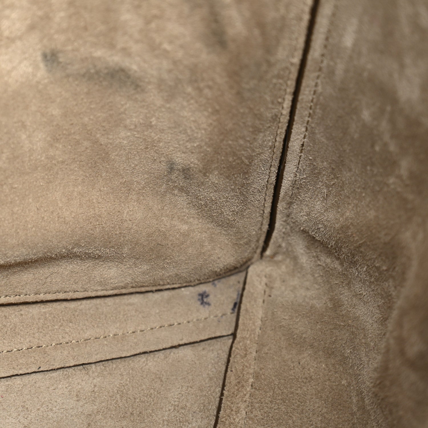 Soft Grained Calfskin Sangle Bucket Bag Taupe