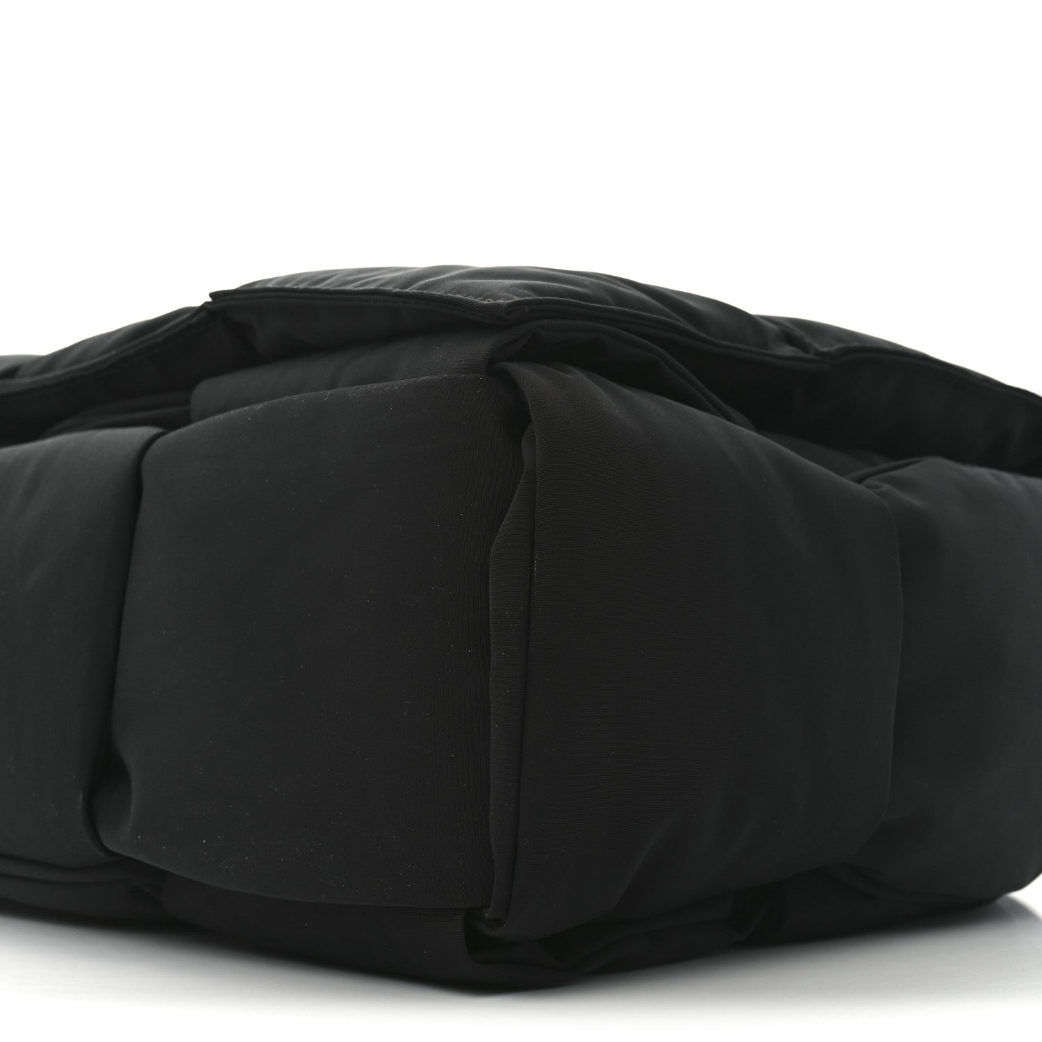 Nylon Intrecciato Padded Tech Maxi Cassette Bag Black