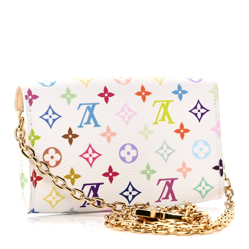 LV X TM Monogram Multicolor Pouch Metis Belt White