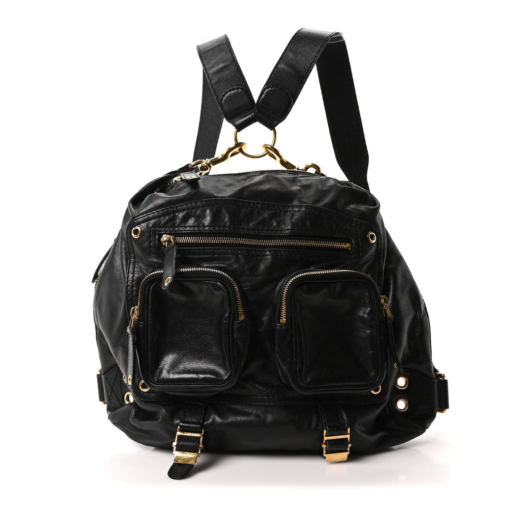 Calfskin Medium Darwin Convertible Backpack Black