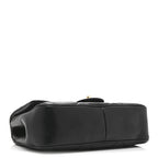 Lambskin Quilted Small Easy Carry Flap Black