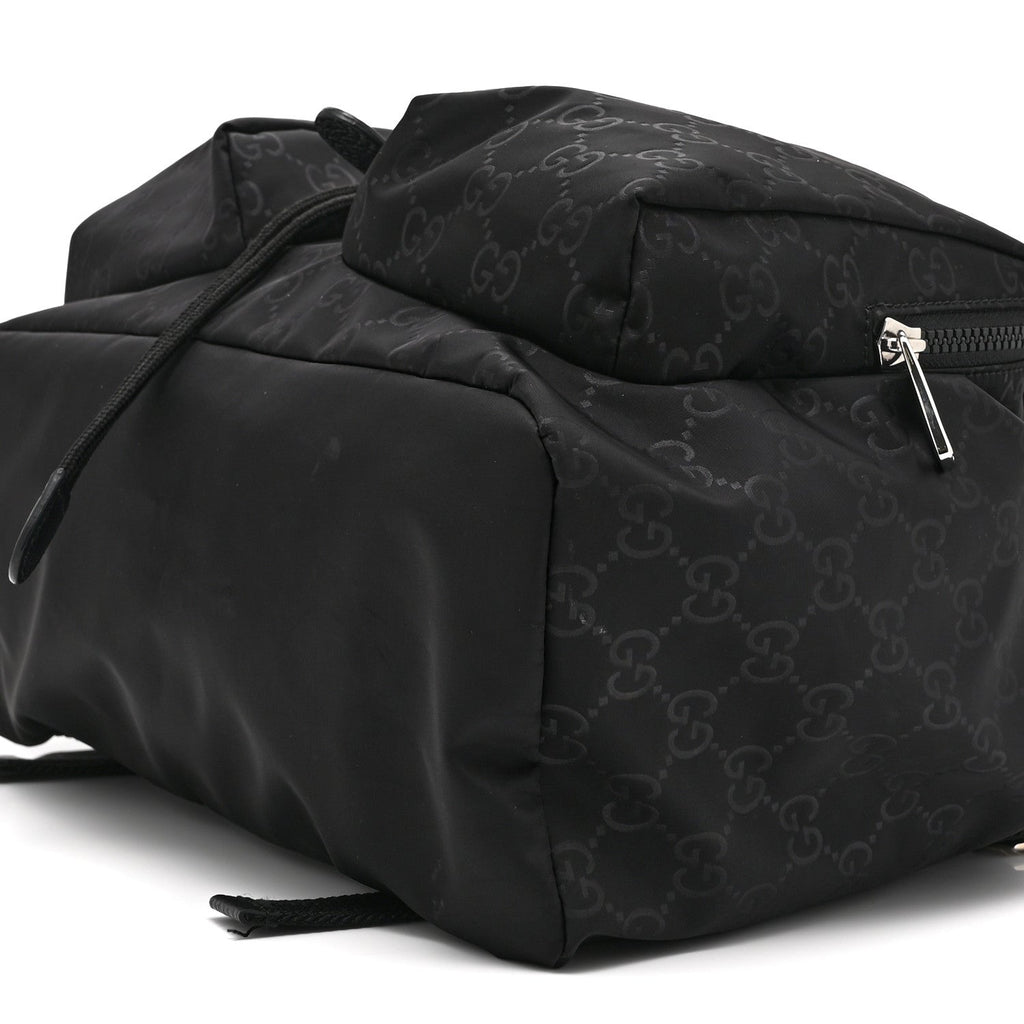 Nylon Monogram Small Single Buckle Backpack Black