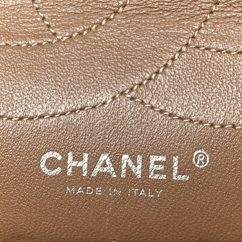 Metallic Aged Calfskin Quilted 2.55 Reissue 227 Flap Dark Gold