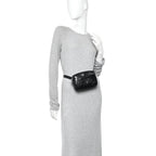 Soft Calfskin Impunture Diagramme Belt Bag Black