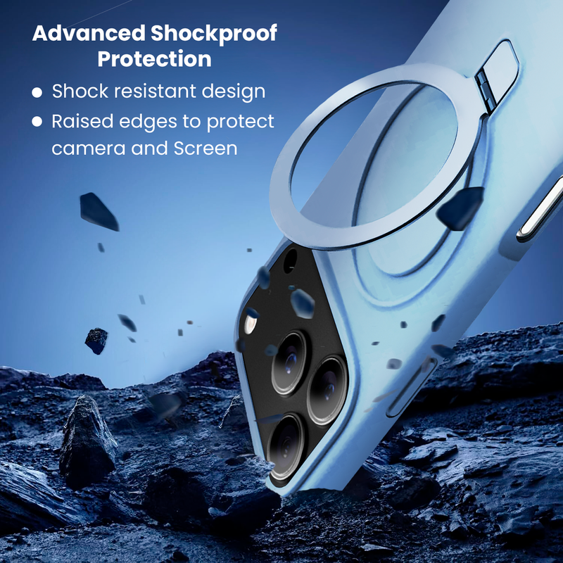 Entronix [Magnetic] Case Compatible with iPhone 17 Pro - Soft-Touch Liquid Silicone Gripstand