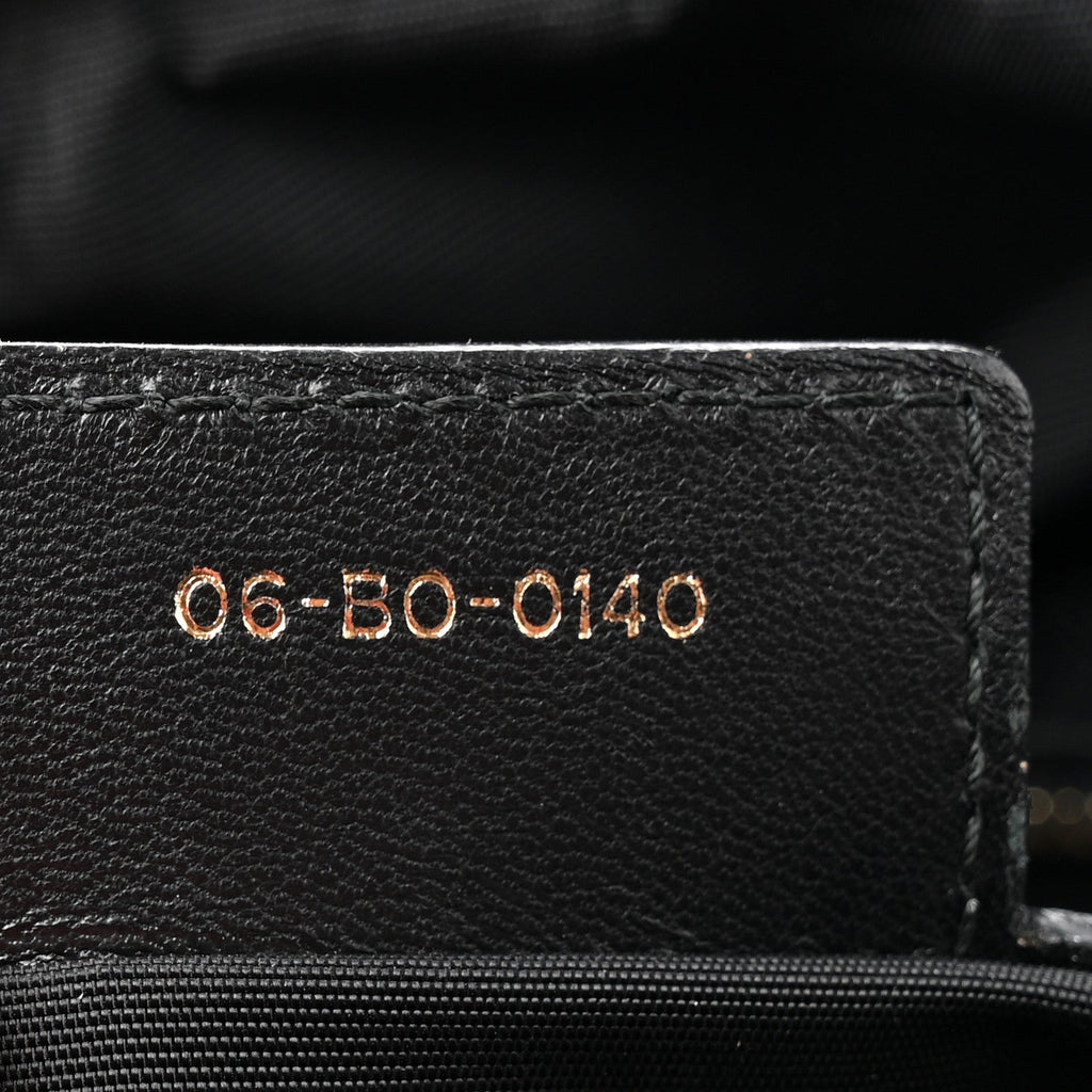 Lambskin Cannage Side Pocket Satchel Black