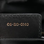 Lambskin Cannage Side Pocket Satchel Black