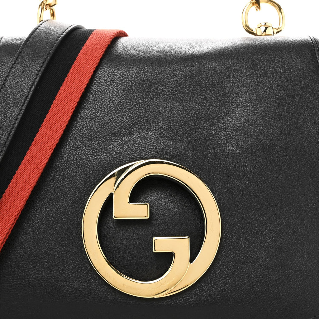 Roxy Calfskin Web Mini Blondie Shoulder Bag Blondie Black