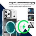 Entronix [Magnetic] Case Compatible with iPhone 17 Pro Max – [Glossy] Color Back with Camera Frame Stand