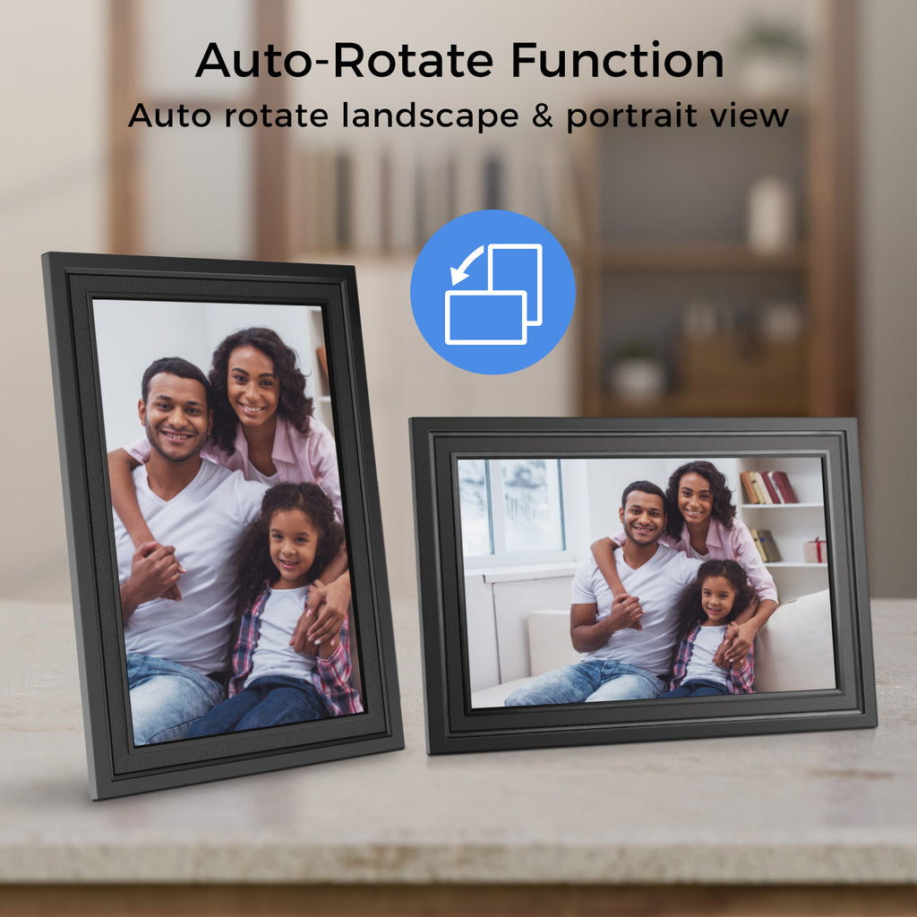 10in Cloud Frame- Easy PhotoShare APP- 20GB Cloud Storage, Auto-Rotate