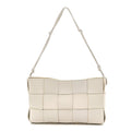 Calfskin Maxi Intrecciato Cassette Pouch On Strap Chalk