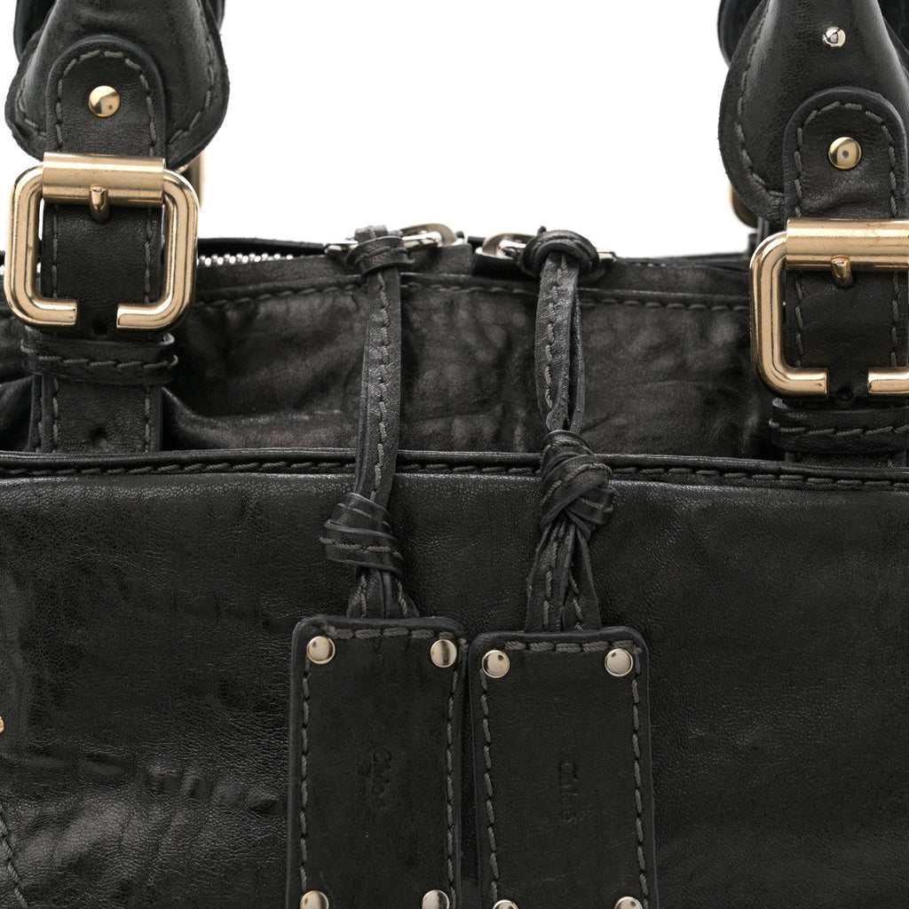 Calfskin Medium Paddington Capsule Satchel Bleu Nuit