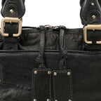 Calfskin Medium Paddington Capsule Satchel Bleu Nuit