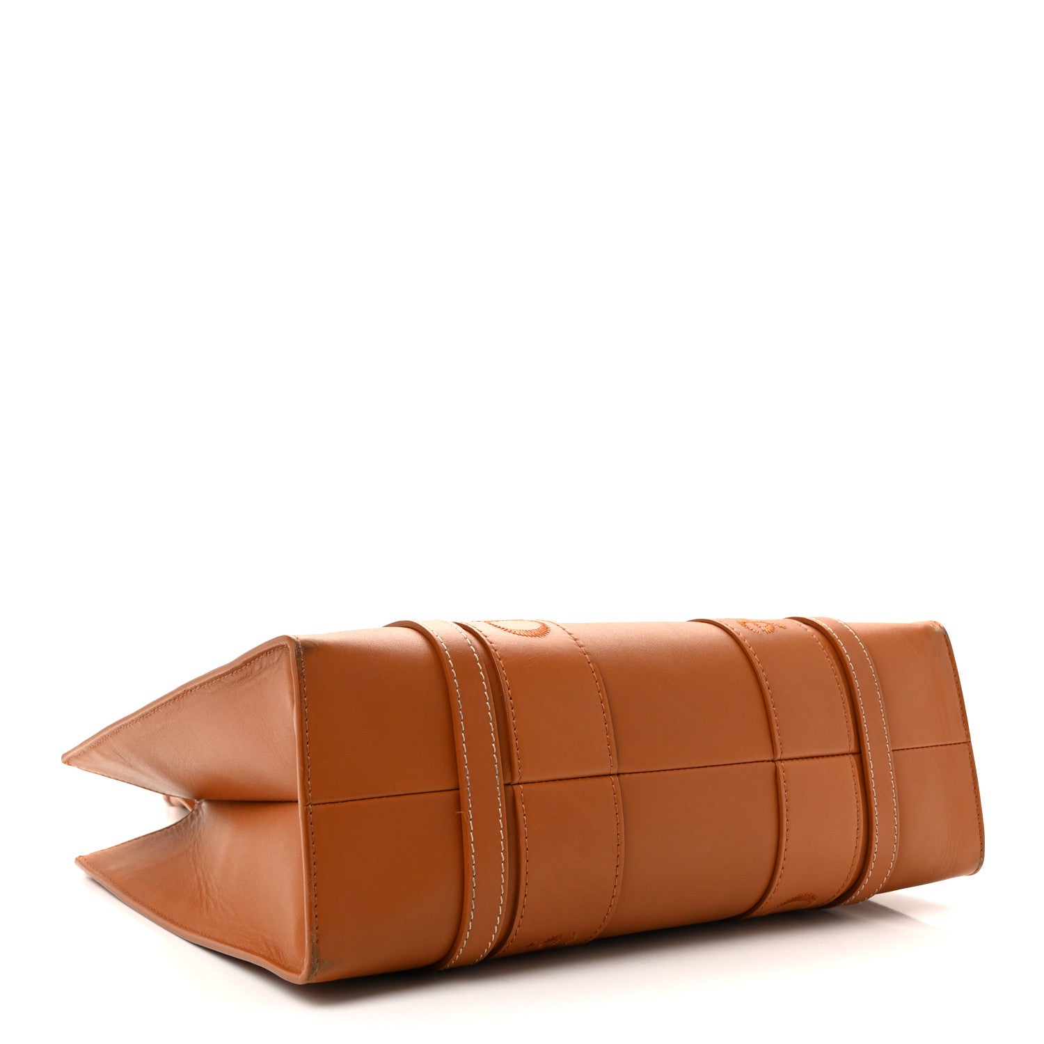 Calfskin Medium Woody Tote Caramel