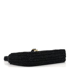 Raffia Calfskin Le 5 A 7 Mini Hobo Black