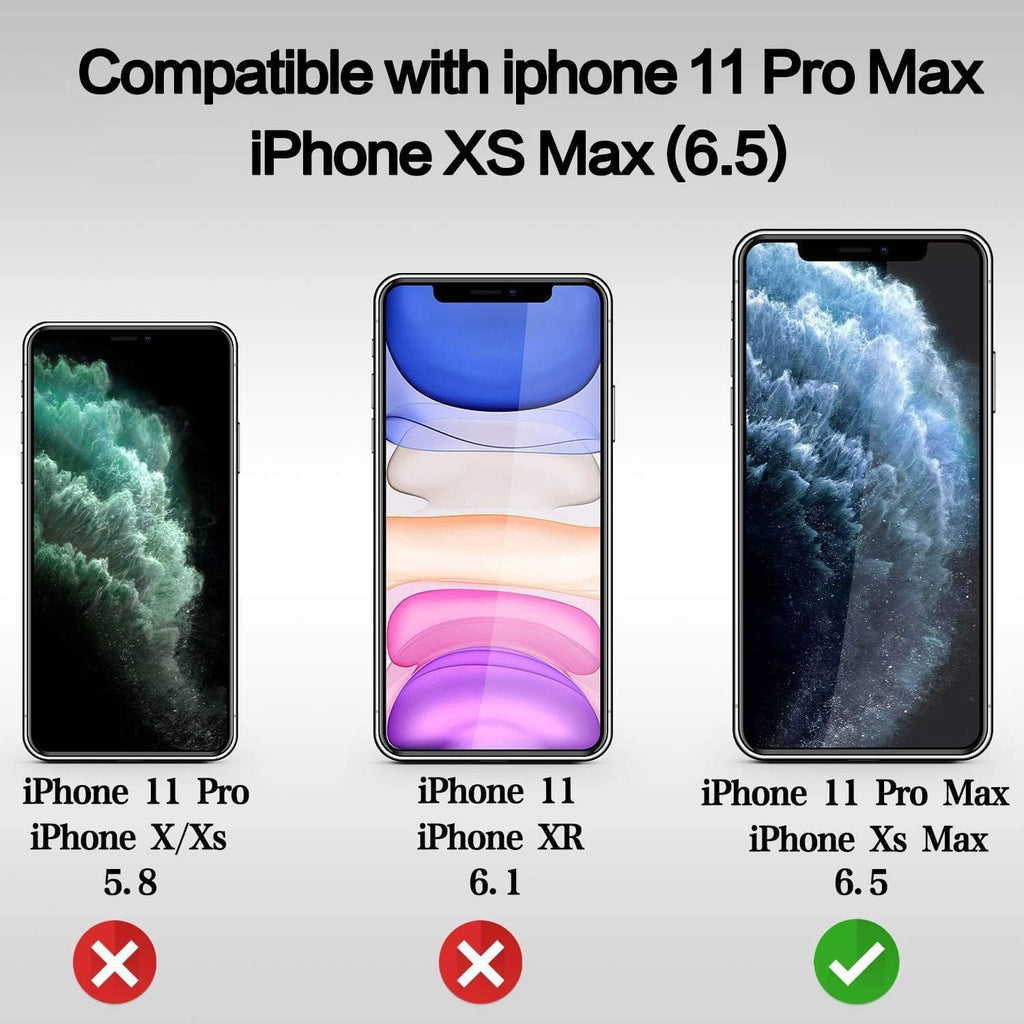 Entronix Anti-Spy Privacy Screen Protector Compatible with iPhone XS Max - 2-Piece Combo