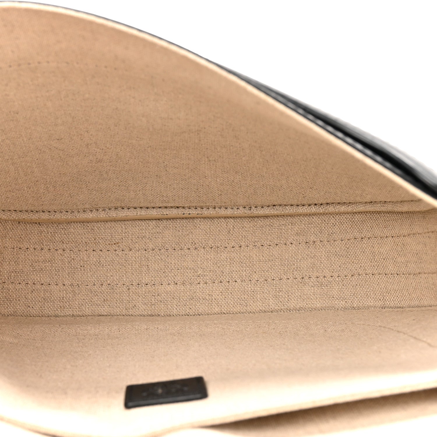 Calfskin Linen Small Travia Crossbody Black
