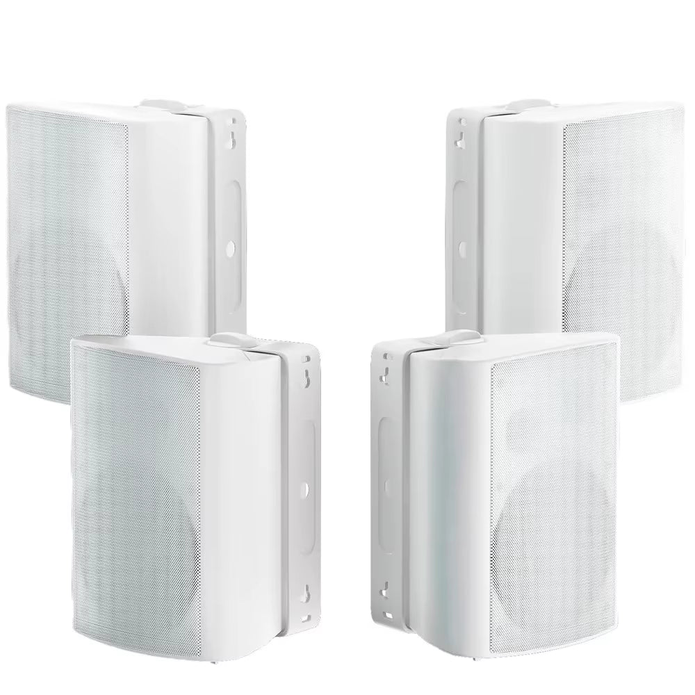 800W 6.5-Inch Outdoor Waterproof Bluetooth Speakers with HD Digital Stereo Sound System - Wall Mounted for Patio (Set of 2)