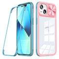 Full Protection With Mobile Phone Protective Film Slide Camera Lens Phone Case For Iphone 14 In Pink