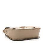 Grained Calfskin La Medusa Flap Shoulder Bag Taupe