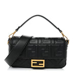 Nappa FF 1974 Embossed Baguette Black