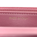 Tweed Quilted Wallet On Chain WOC Pink