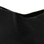 Pebbled Sport Calfskin Medium Lotus Tote Black