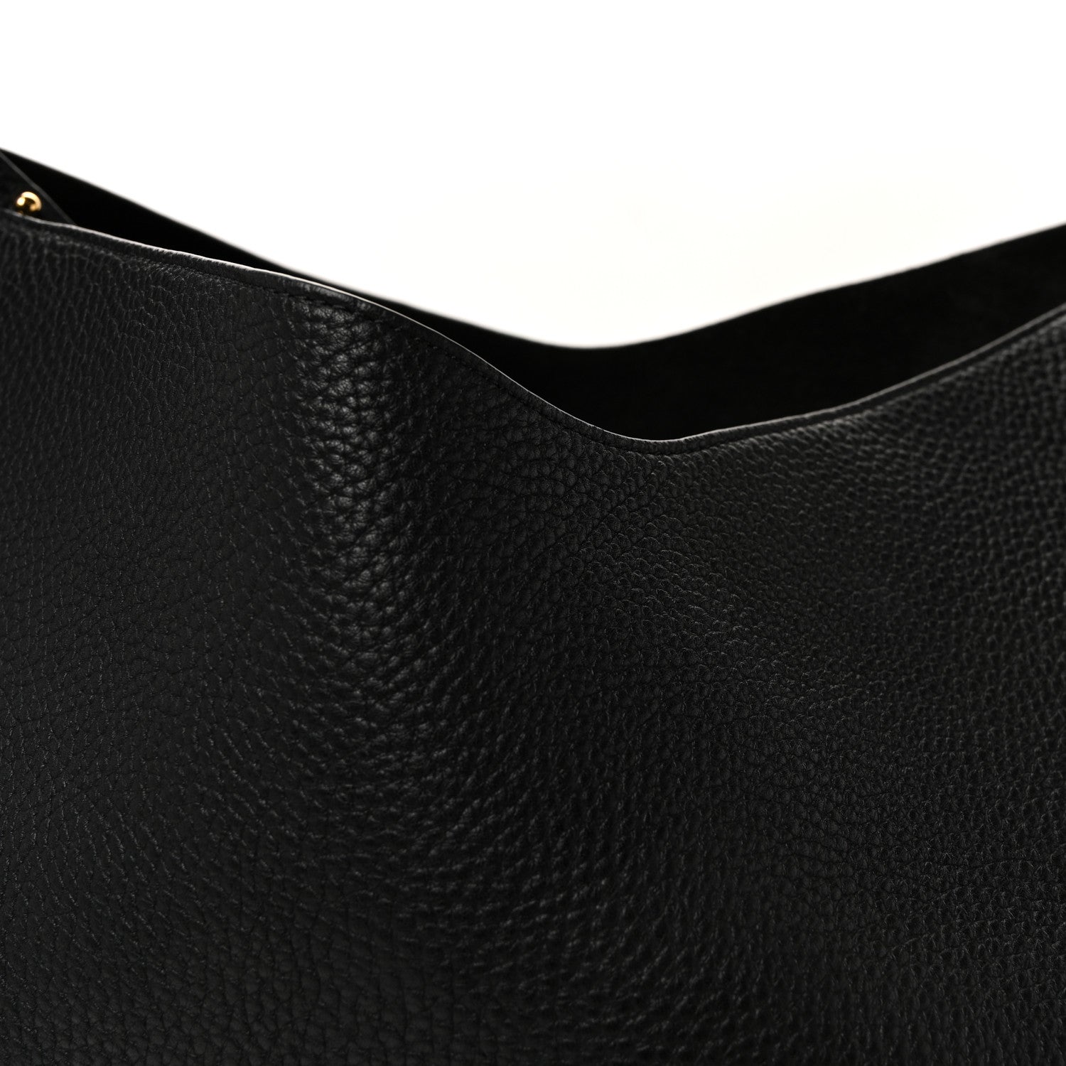 Pebbled Sport Calfskin Medium Lotus Tote Black