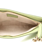 GG Grainy Calfskin Emblem Super Mini Shoulder Bag Sage Leaf