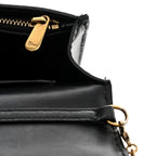 Calfskin J'Adior Wallet on Chain Pouch Black