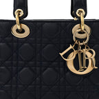 Lambskin Cannage Small Lucky Badges My Lady Dior Navy