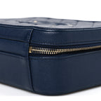 Caviar Quilted Medium CC Filigree Vanity Case Navy