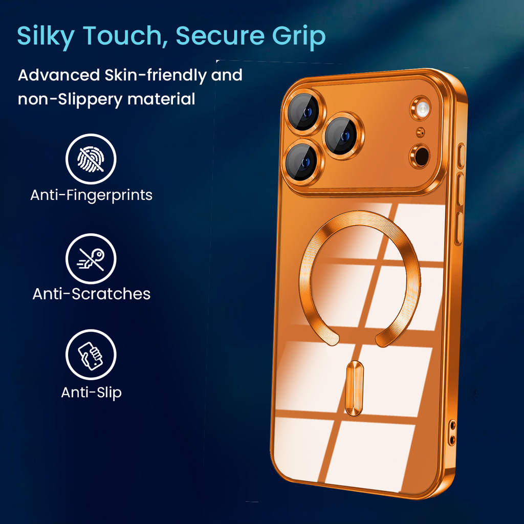 Entronix [Magnetic] Case Compatible with iPhone 17 Pro - [Clear Back] Luxury Glossy Cover