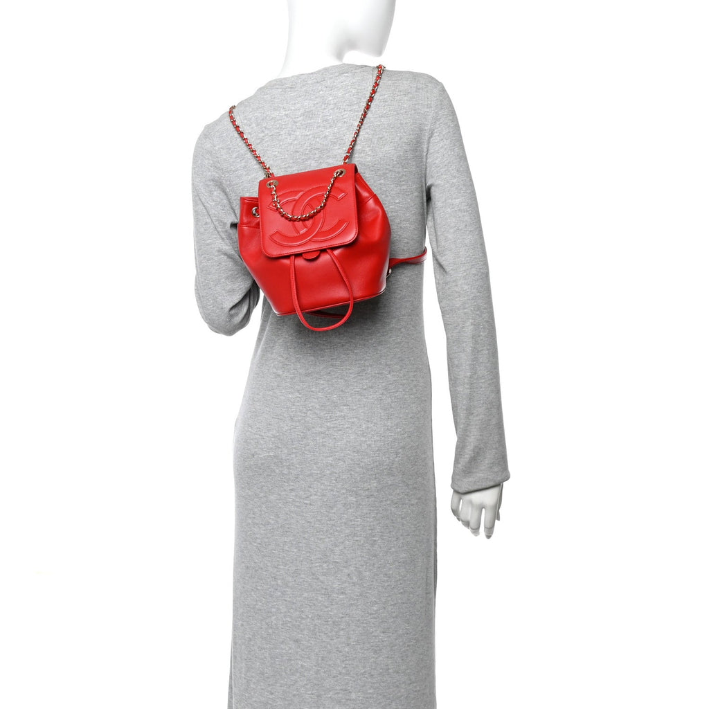 Lambskin CC Mania Backpack Red