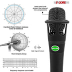 XLR Dynamic Metal Mic Audio, Ideal for Singing, Captures Source Sound, Sturdy & Durable, Includes XLR Cable - MIC CROWN