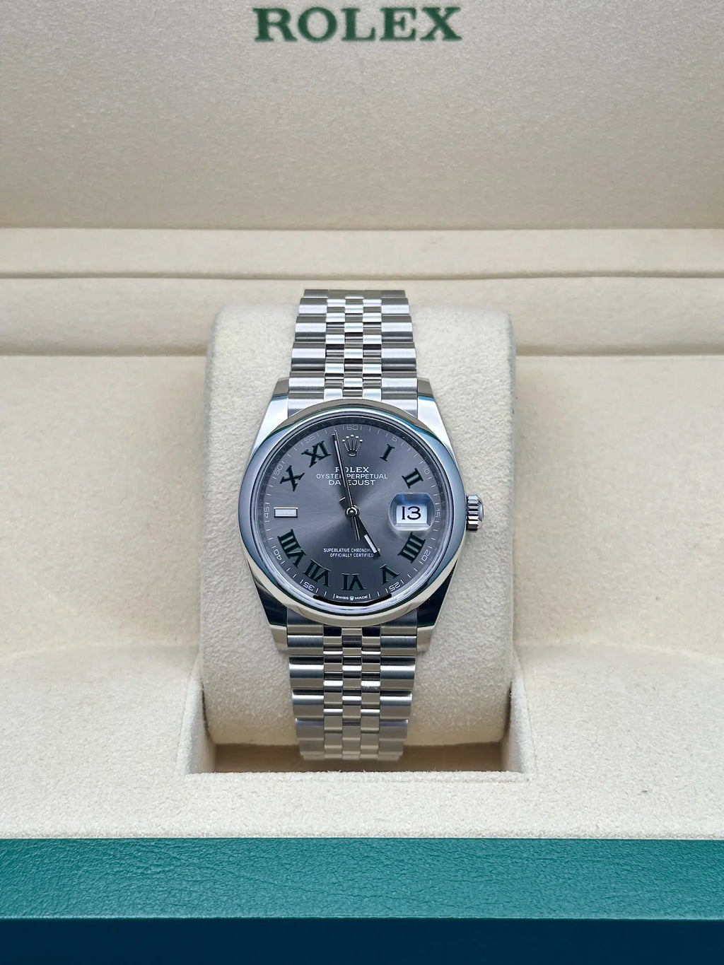 Rolex Oystersteel Datejust 36  - Wimbledon Dial - Jubilee Bracelet - 126200 wimjub