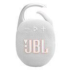 JBL Clip 5 Ultra Portable Bluetooth Speaker with gSport Carbon Fiber Case (White)