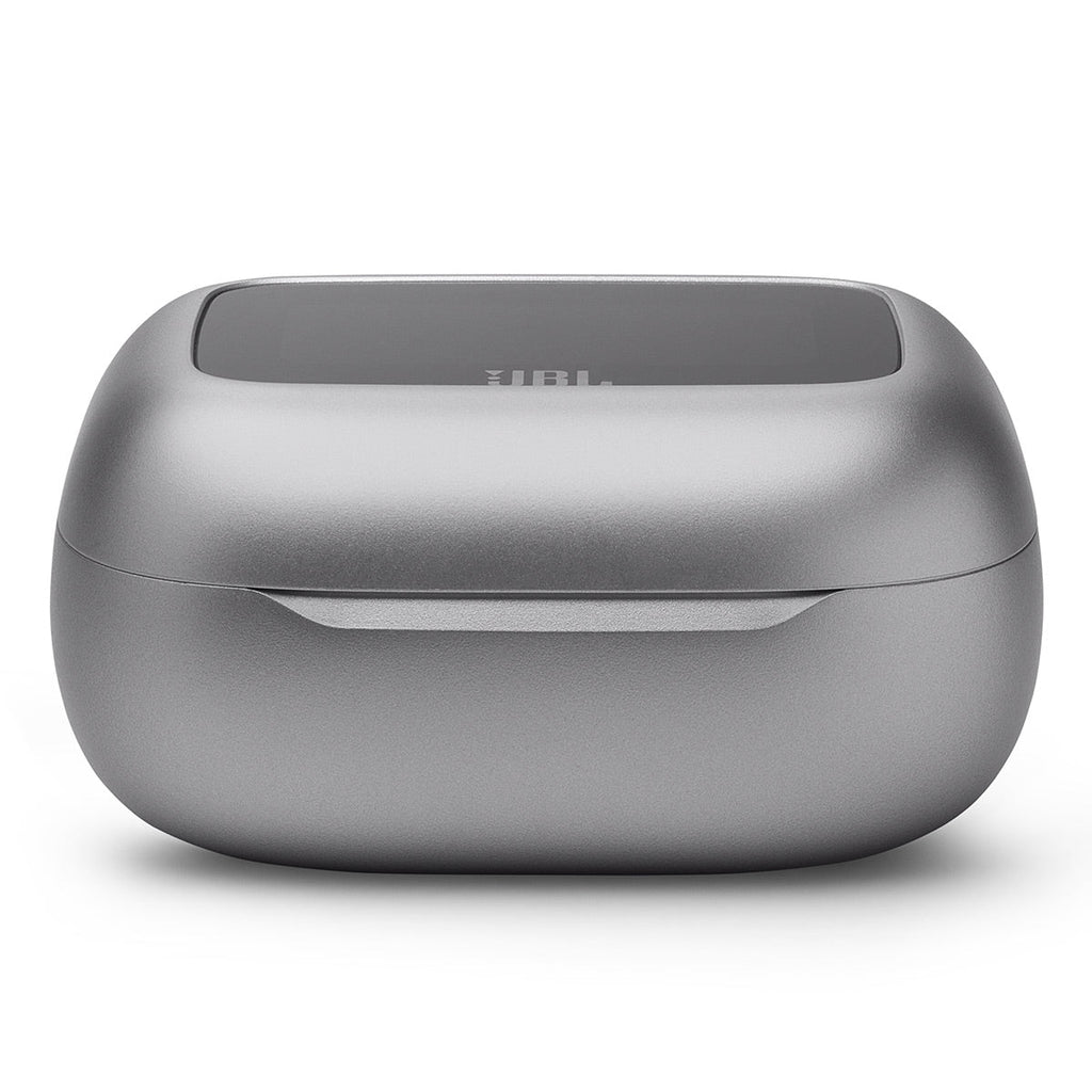 JBL Live Beam 3 True Wireless Noise Cancelling Earbud Bundle with gSport Case (Silver)